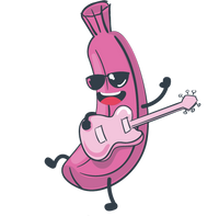 PinkBanana-Logo-Gitaar-Staand-FC-gitaar